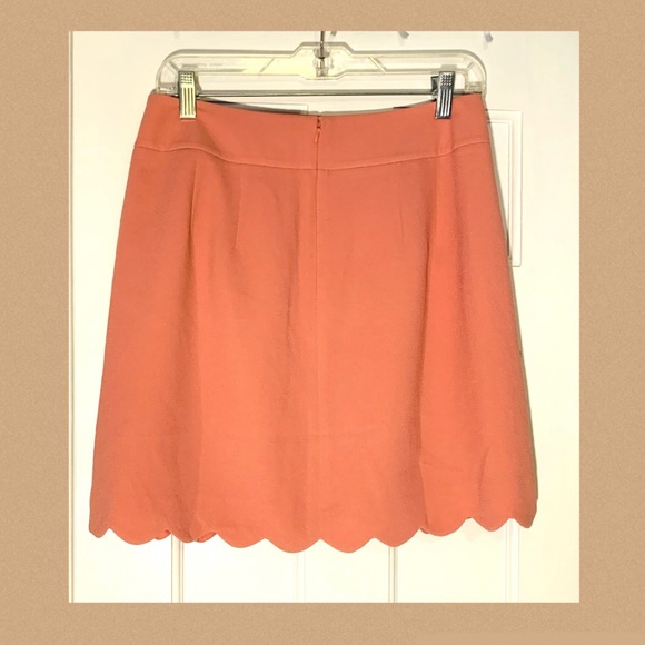 LOFT Skirt Peach Scalloped Hem - Picture 3 of 3